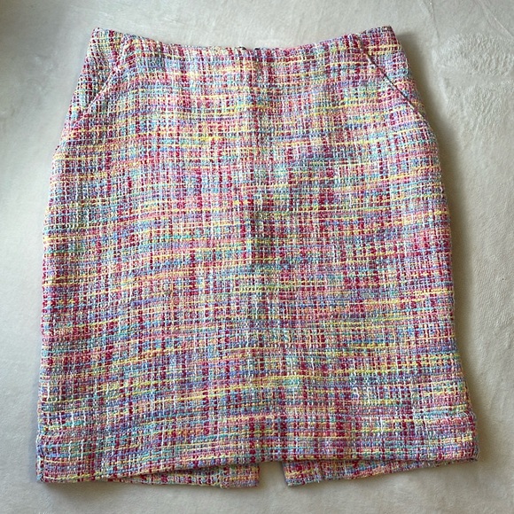 Merona Multi Coloured Tweed Pencil Skirt Size 6 - Picture 2 of 11